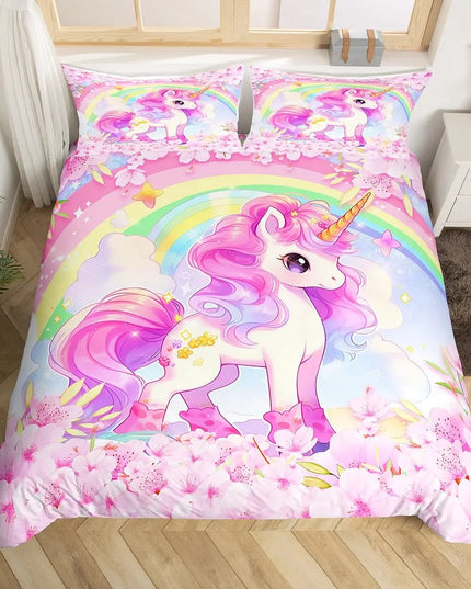 Kawaii Pink Unicorn Bedding