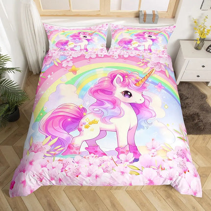 Kawaii Pink Unicorn Bedding