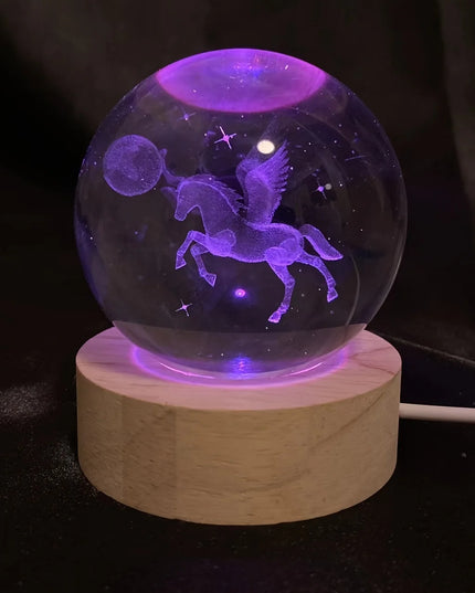 Unicorn Crystal Ball Night Light