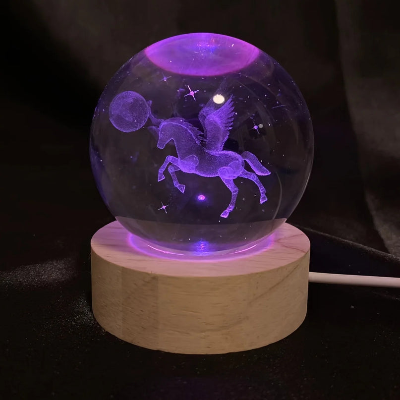 Unicorn Crystal Ball Night Light