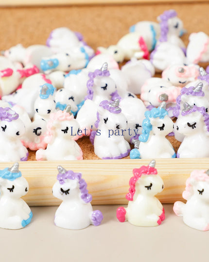 Crystal Resin Unicorn Figurine Set