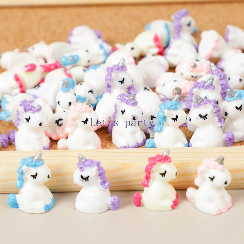 Crystal Resin Unicorn Figurine Set