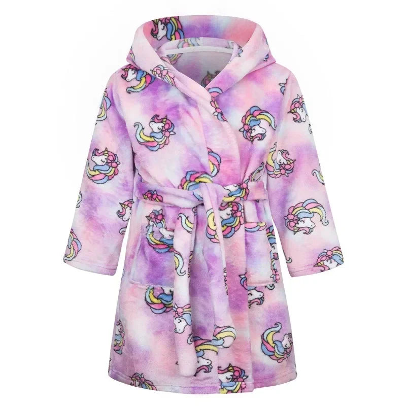 Pink Galaxy Unicorn Robe for Teens