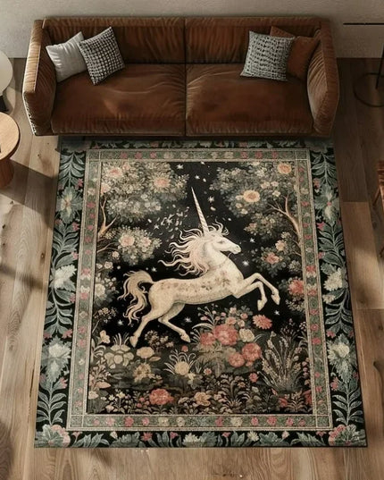 Enchanted Garden Unicorn Rug