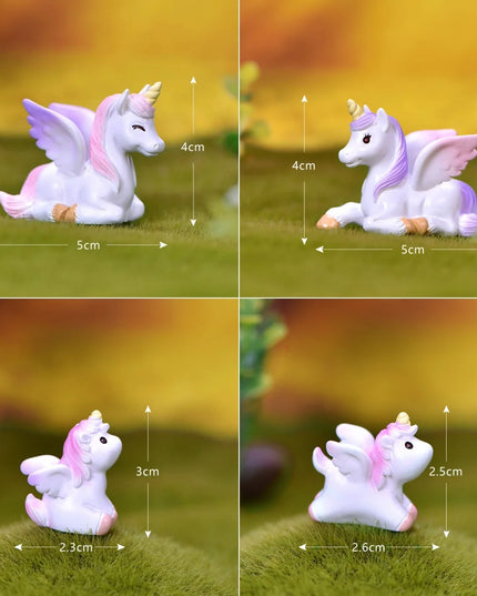 4pc Unicorn Family Figurine Set