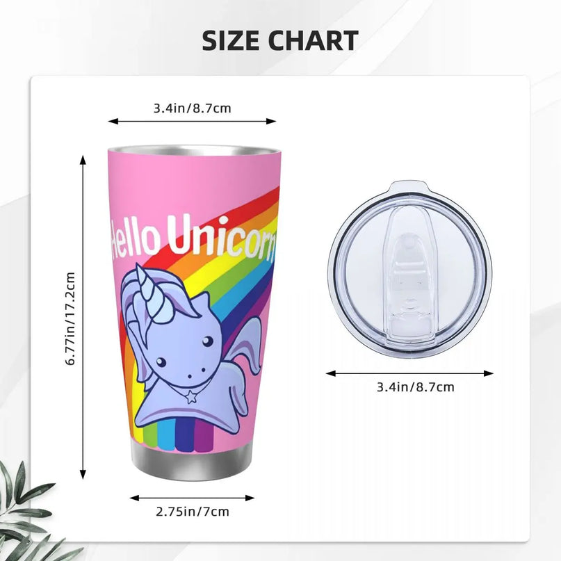 Pink Winged Unicorn Tumbler