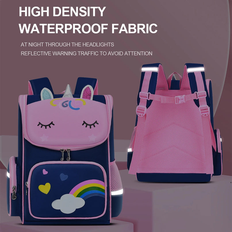 Navy Unicorn Elementary Backpack