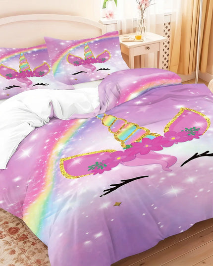 Sparkly Purple Unicorn Bedding