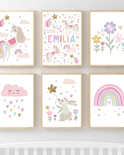 Unicorn Canvas Wall Art for Nursery