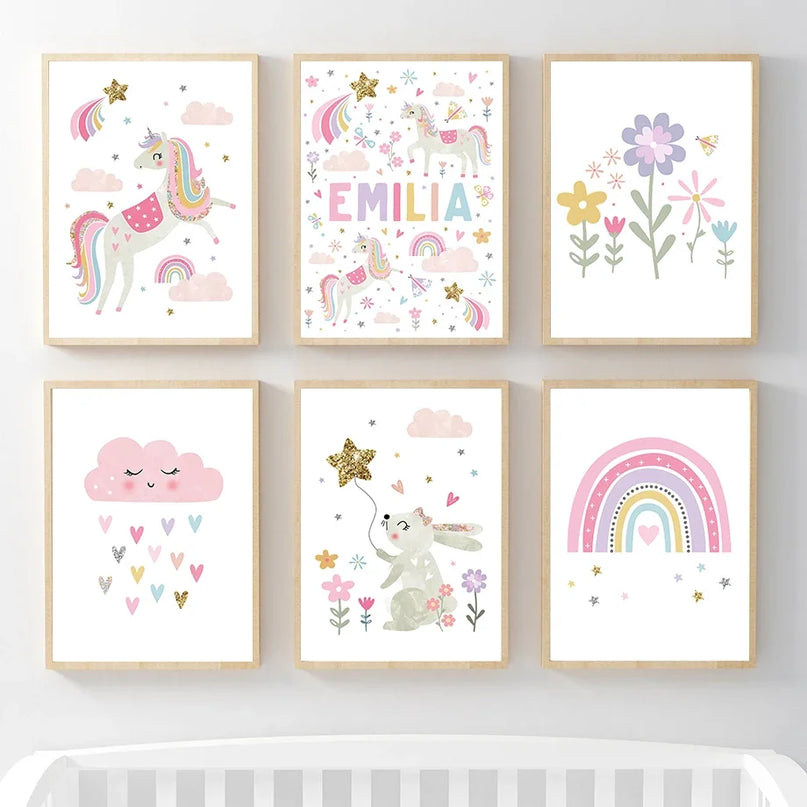 Unicorn Canvas Wall Art for Nursery
