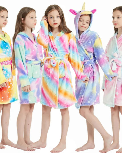 Sunset Stripe Warm Unicorn Robe
