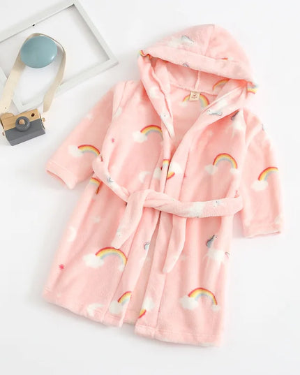 Pink Rainbow Cloud Unicorn Robe