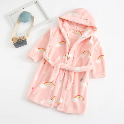 Pink Rainbow Cloud Unicorn Robe