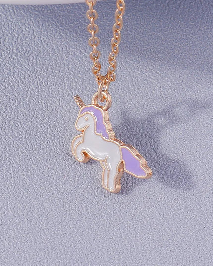 Cute Enamel Unicorn Necklace