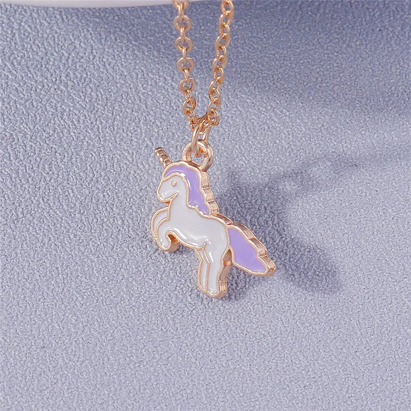 Cute Enamel Unicorn Necklace