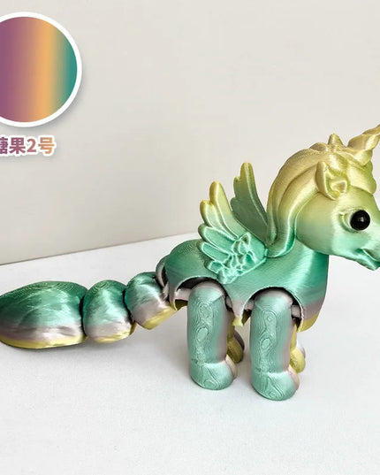 3D Printed Unicorn Figurine Toy