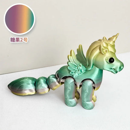 3D Printed Unicorn Figurine Toy