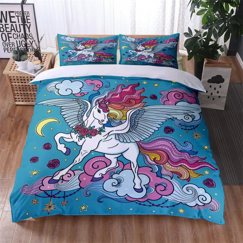 Winged Cloud Unicorn Bedding