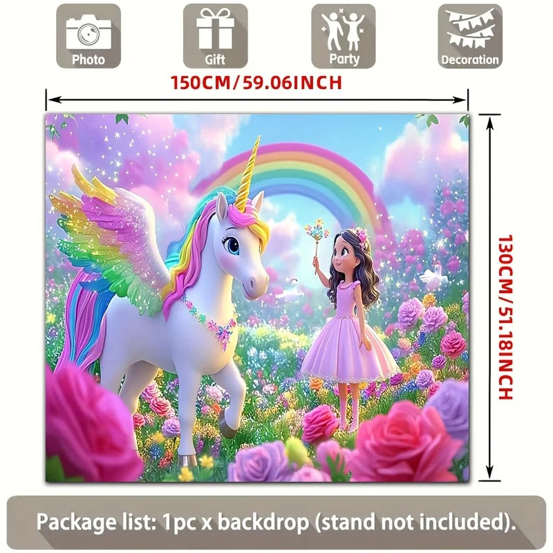 Princess Unicorn Garden Tapestry