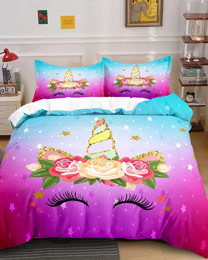 Luminous Lashes Unicorn Bedding