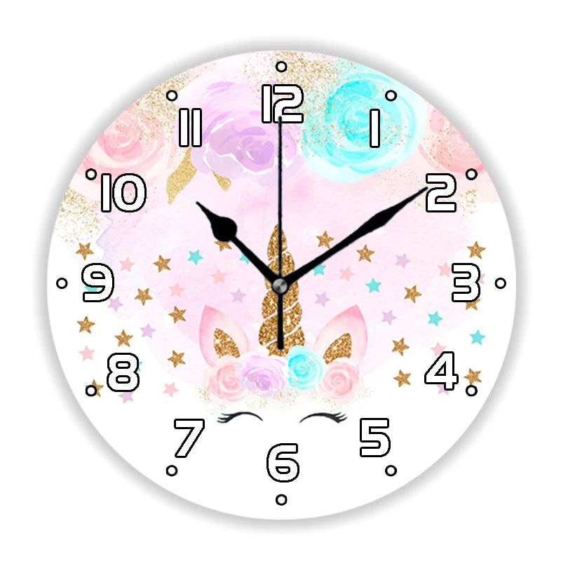 Clean Minimalist Unicorn Clock