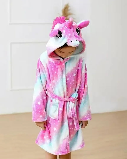 Pink Cosmic Galaxy Unicorn Robe