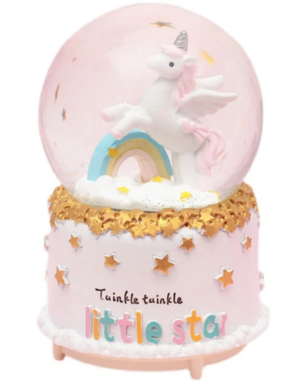 Large Crystal Unicorn Snow Globe