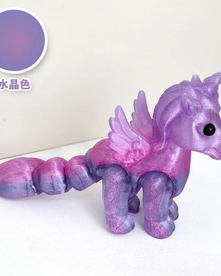 3D Printed Crystal Unicorn Figurine