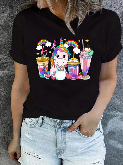 Womens Rainbow Unicorn Shirt