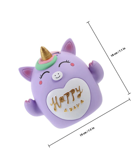 Lavender Unicorn Piggy Bank