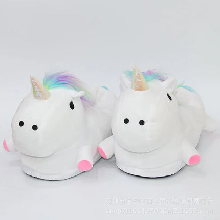 Giant Plush Unicorn Slippers