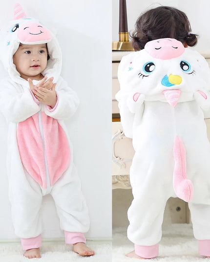 White Pink Baby Unicorn Onesie