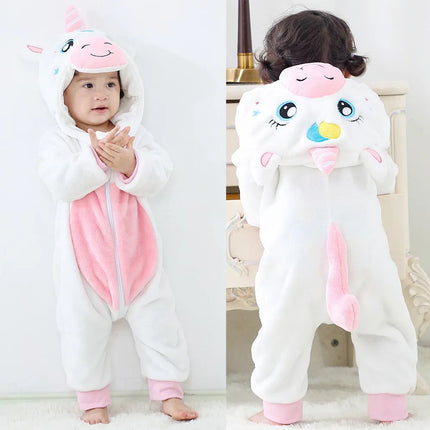 White Pink Baby Unicorn Onesie