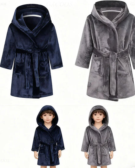 Galaxy Silhouette Kids Bathrobe