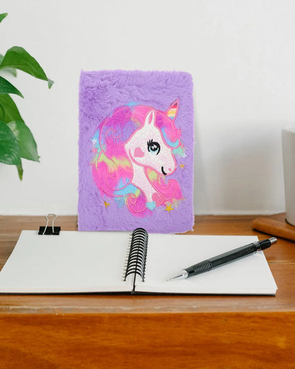 Cozy Fluffy Unicorn Notebook