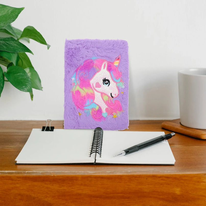 Cozy Fluffy Unicorn Notebook