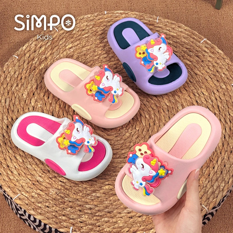 Fun Purple Spinning Unicorn Slides