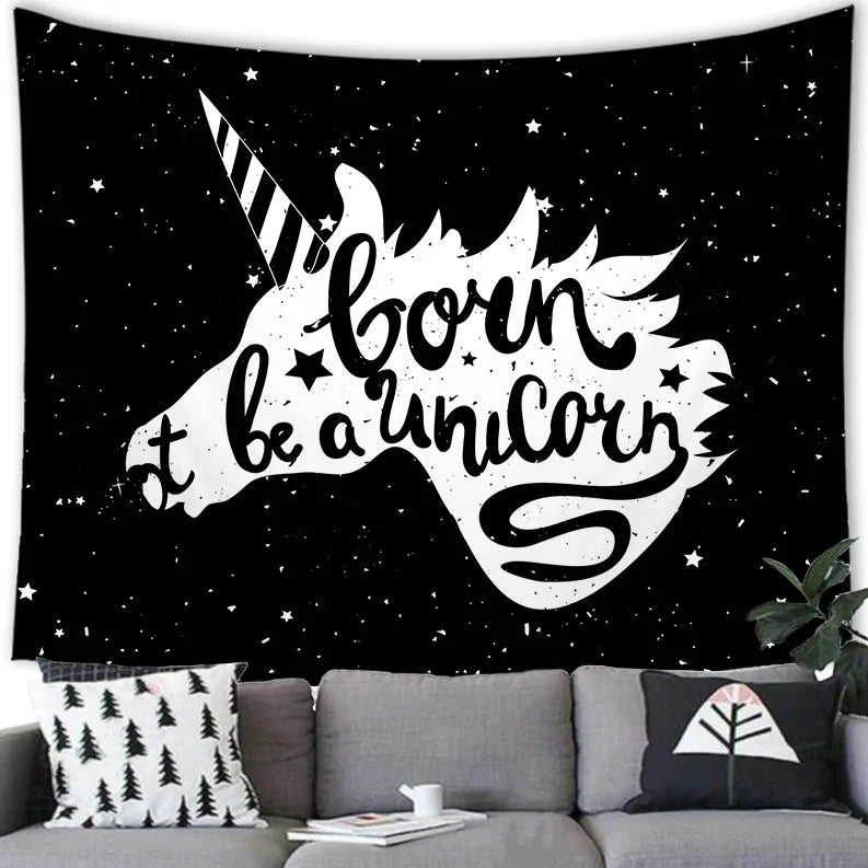 Vintage Style Unicorn Tapestry