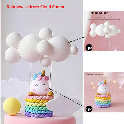 Rainbow Unicorn Cloud Cake Topper