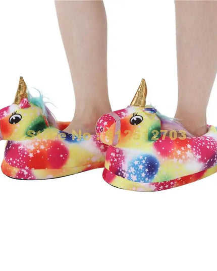 Spotty Toddler Unicorn Slippers
