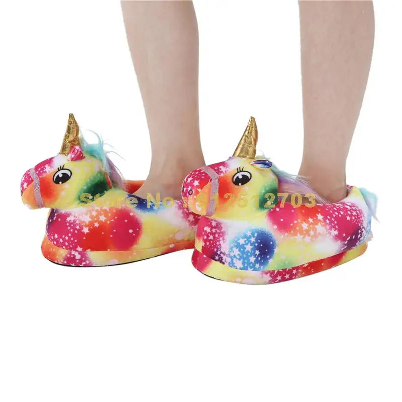 Spotty Toddler Unicorn Slippers