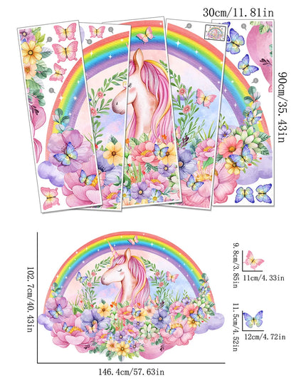 Large Unicorn Wall Sticker for Girls