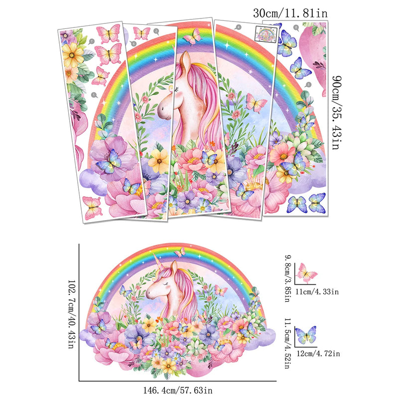 Large Unicorn Wall Sticker for Girls