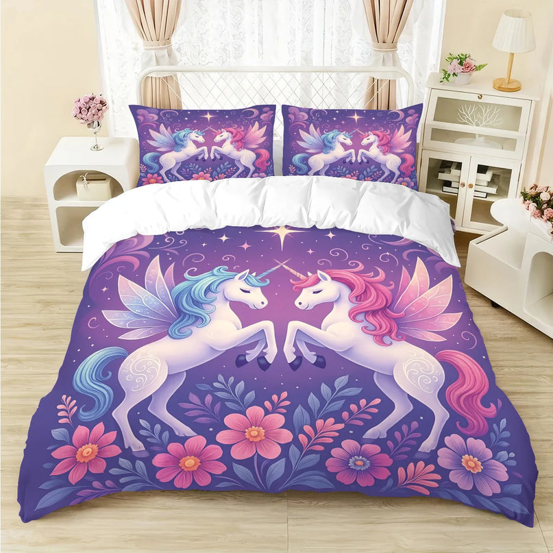 Fairy Winged Pair Unicorn Bedding