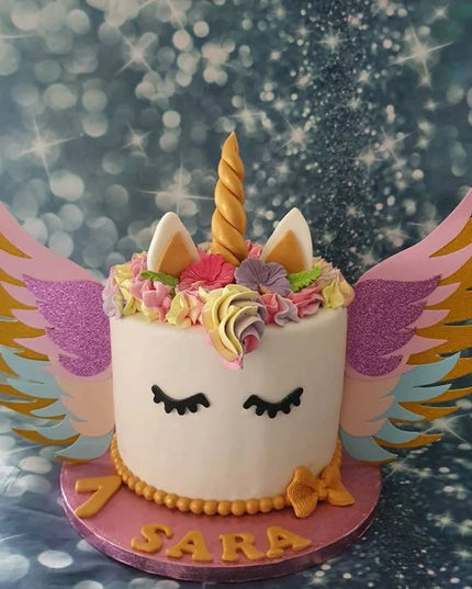 Glitter Wings Unicorn Cake Topper