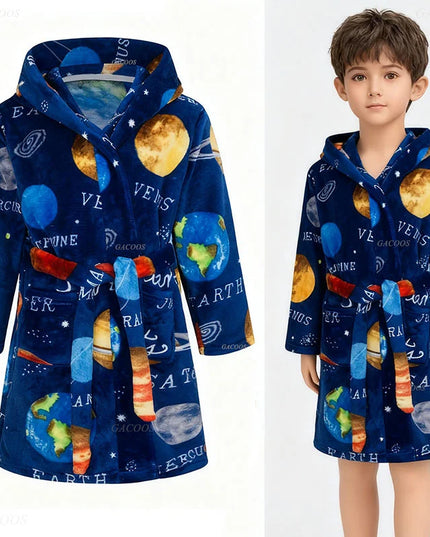 Galaxy Silhouette Kids Bathrobe