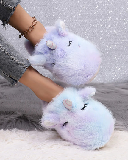 Pastel Rainbow Slip-On Slippers