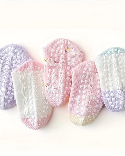 Non-Slip Unicorn Socks - Girls 5-Pack