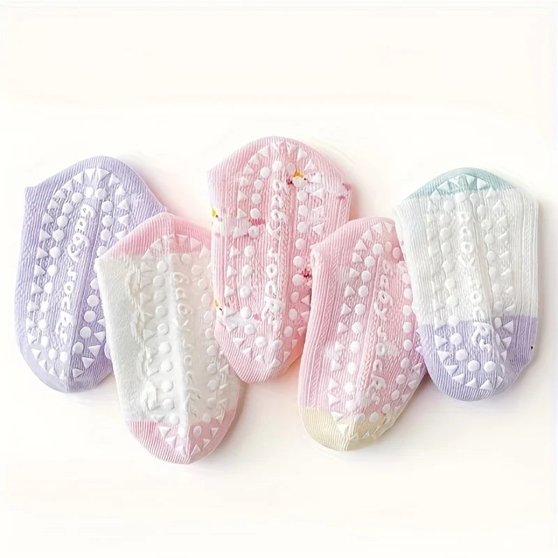 Non-Slip Unicorn Socks - Girls 5-Pack