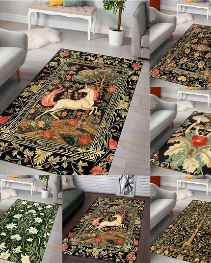 Vintage Forest Unicorn Rug